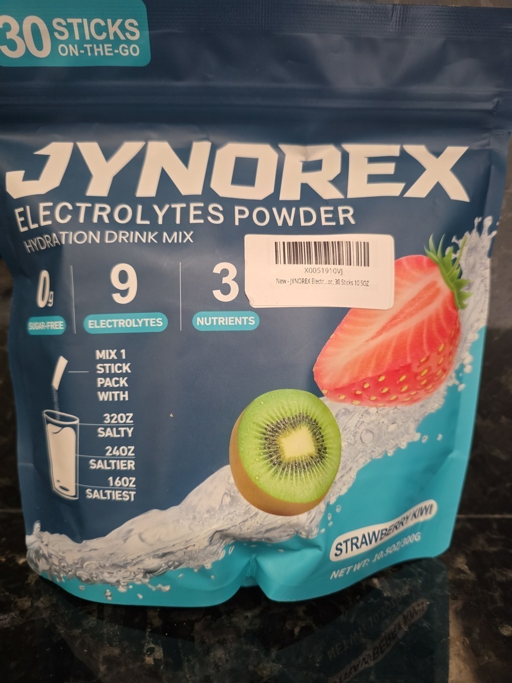 JYNOREX Strawberry Kiwi Electrolytes Powder Hydration Drink Mix - Blue Pack